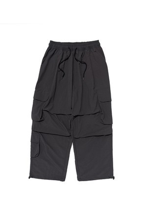 MULTI-POCKET NYLON CARGO PANTS (CHARCOAL)