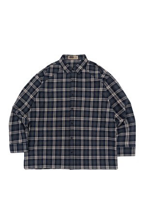 CLASSIC OVERSIZE CHECK SHIRT (NAVY)
