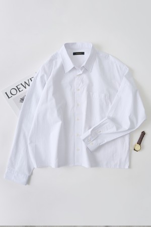 옥스포드 크롭 셔츠 (화이트)