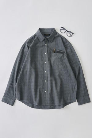 라이트 댄디 체크 셔츠 (차콜)