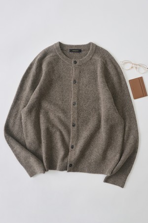 핸디 라운드 크롭핏 니트 가디건 (모카)