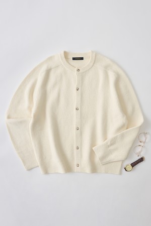 핸디 라운드 크롭핏 니트 가디건 (아이보리)