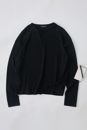 빈티지 모던 헨리넥 긴팔티 (블랙)