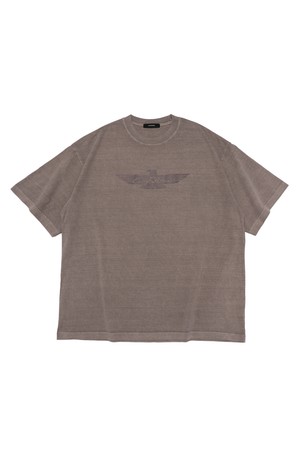 PIGMENT EAGLE OVERFIT HALF T-SHIRT (BROWN)