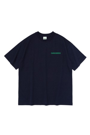 ESSENTIAL LOGO OVER SHORT SLEEVE T-SHIRT (NAVY)