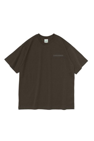 ESSENTIAL LOGO OVER SHORT SLEEVE T-SHIRT (KHAKI)