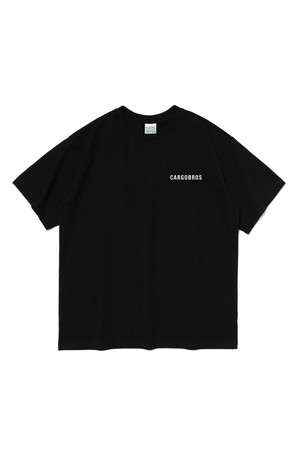 ESSENTIAL LOGO OVER SHORT SLEEVE T-SHIRT (BLACK/WHITE)