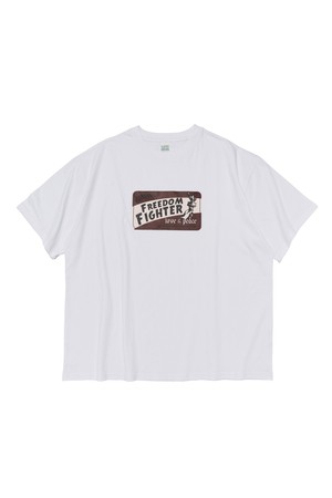 (BIGSIZE) CB FREEDOM FIGHTER SHORT SLEEVE T-SHIRT (WHITE)
