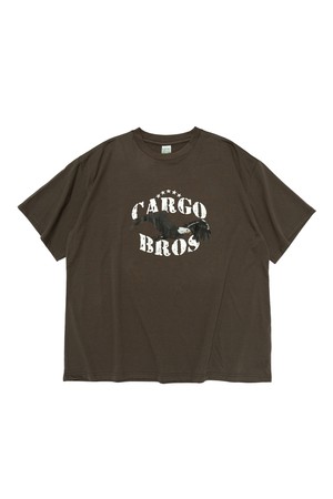 (BIGSIZE) AMERICAN VINTAGE EAGLE SHORT SLEEVE T-SHIRT (KHAKI)