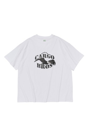 (BIGSIZE) AMERICAN VINTAGE EAGLE SHORT SLEEVE T-SHIRT (WHITE)