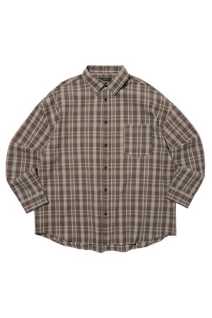 시티보이 플레이드 셔츠 (카키)