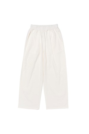 LINEN PINTUCK WIDE PANTS (WHITE)