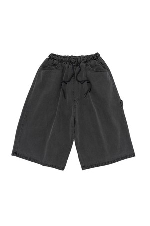 DIRTY WASHED CARPENTER BERMUDA PANTS (CHARCOAL)