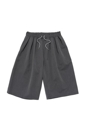 DEEP STRIPE BERMUDA HALF SLACKS (GRAY)