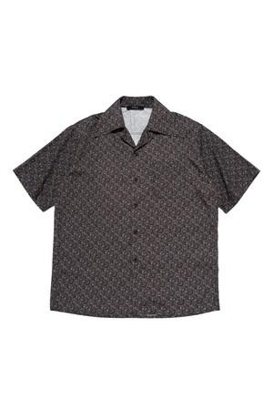 PAISLEY PATTERN SHORT SLEEVE SHIRT (BROWN)
