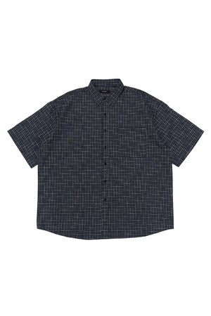 CLASSIC MINI CHECK SHORT SLEEVE SHIRT (BLACK)