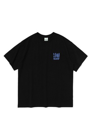TRAVEL LINE SURF SHORT SLEEVE T-SHIRT (BLACK / BLUE)