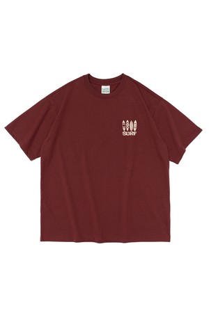 TRAVEL LINE SURF SHORT SLEEVE T-SHIRT (WINE)