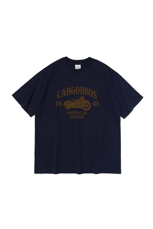 CB 1985 BIKE GRAPHIC SHORT SLEEVE T-SHIRT (NAVY)