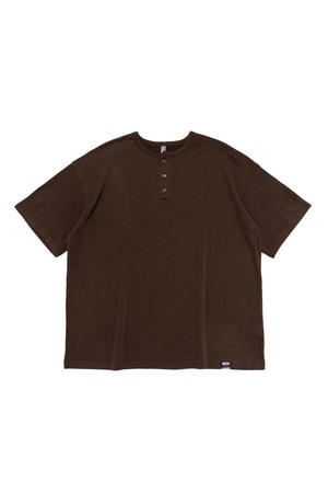 ACS CLASSIC HENLEY T-SHIRT (BROWN)