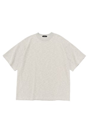 BINDING OVER BOX WAFFLE T-SHIRT (GRAY)
