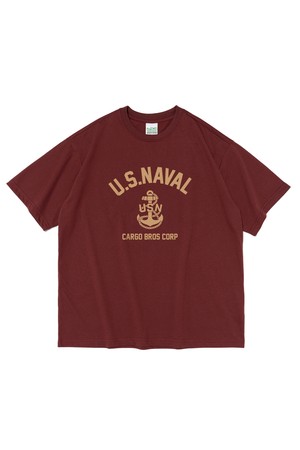 USN MARINE SHORT SLEEVE T-SHIRT (WINE)