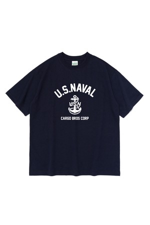 USN MARINE SHORT SLEEVE T-SHIRT (NAVY/WHITE)