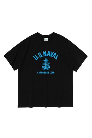 USN MARINE SHORT SLEEVE T-SHIRT (BLACK)