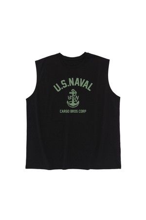 USN MARINE SLEEVELESS (BLACK)