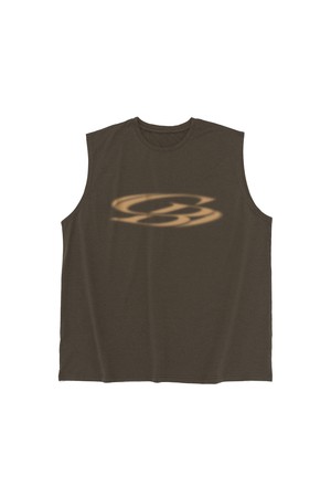 VINTAGE CIRCLE LOGO SLEEVELESS (KHAKI)