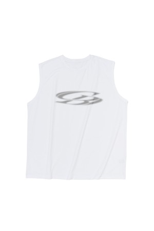 VINTAGE CIRCLE LOGO SLEEVELESS (WHITE)