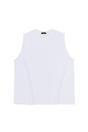 LIGHT WEIGHT BASIC SLEEVELESS (WHITE)