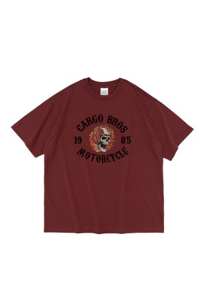 CB 1985 MOTO CLUB SHORT SLEEVE T-SHIRT (WINE)