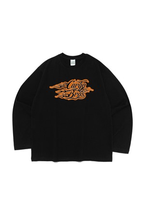 FLAME LOGO GRAPHIC LONG SLEEVE T-SHIRT (BLACK)