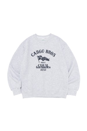 [기모선택] CB CLUB GARMENT FLAG SWEATSHIRT (L.GRAY)