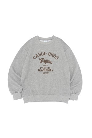 [기모선택] CB CLUB GARMENT FLAG SWEATSHIRT (GRAY)
