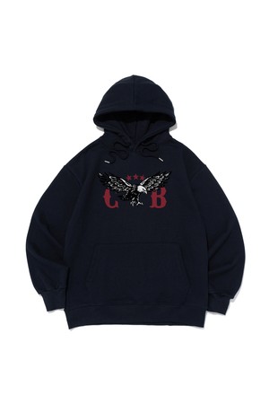 [기모선택] FLY WING EMBLEM HOOD T-SHIRT (NAVY)