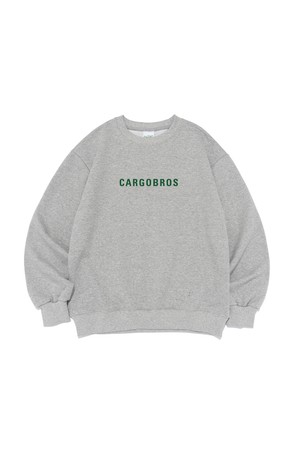 [기모선택] WIDE ESSENTIAL LOGO SWEATSHIRT (GRAY)