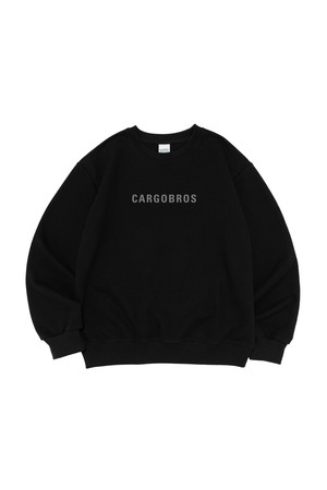 [기모선택] WIDE ESSENTIAL LOGO SWEATSHIRT (BLACK)