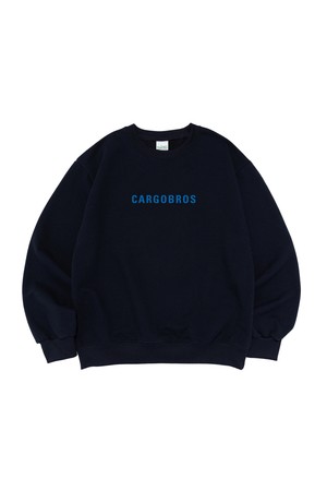 [기모선택] WIDE ESSENTIAL LOGO SWEATSHIRT (NAVY)