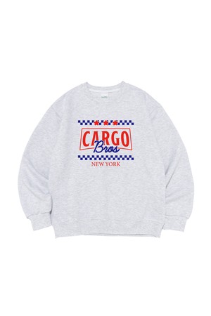 [기모선택] NEWYORK RACING STAR GRAPHIC SWEATSHIRT (L.GRAY)
