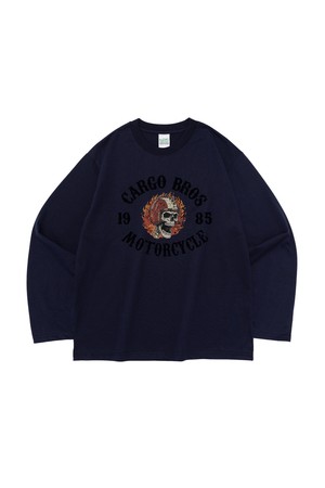 CB 1985 MOTO CLUB LONG SLEEVE T-SHIRT (NAVY)
