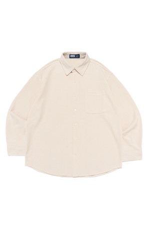 CITY TEXTURED LONG-SLEEVE SHIRT (BEIGE)