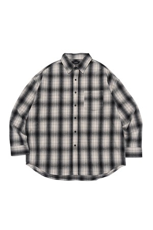 LIGHT OVERSIZED TARTAN CHECK SHIRT (IVORY)