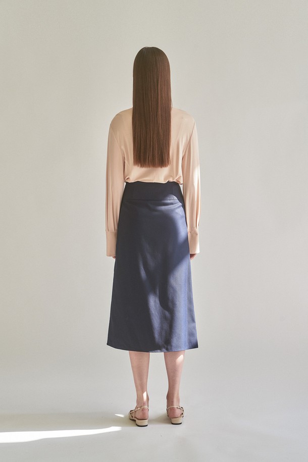 cle - 미디스커트 - MONIA MIDI SKIRT - NAVY