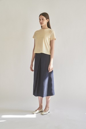 BASIC COTTON T-SHIRT - YELLOW