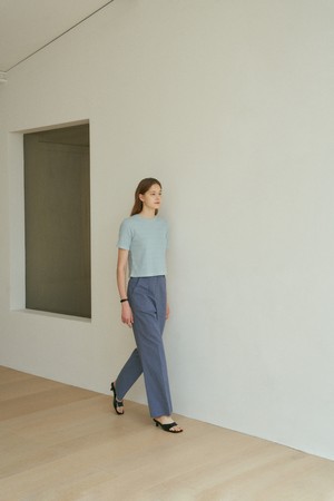 SEMI WIDE COTTON LINEN PANTS_BLUE