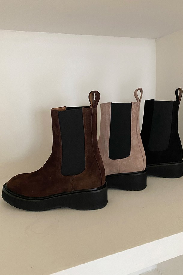 IN THE STAR - 부츠/워커 - IS_221157 Suede Platform Chelsea Boots (3colors)