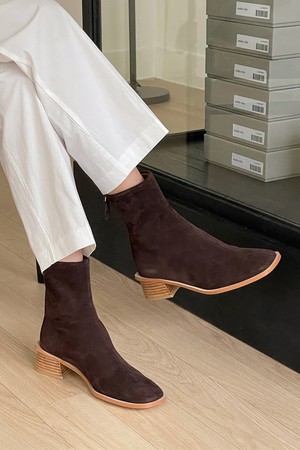 IS_221082 Suede Wood Ankle Boots (3colors)