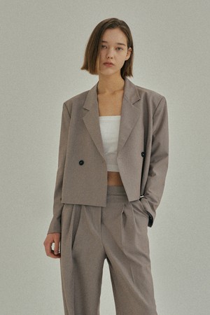 [23SS]Signature Mood Crop Blazer (Oatmeal)